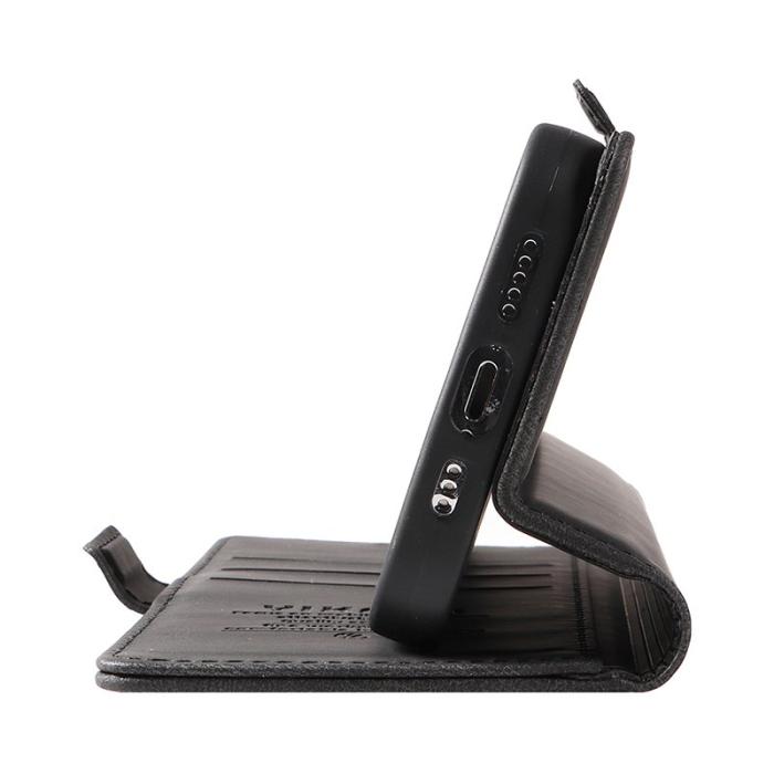 YIKATU - YIKATU Samsung Galaxy A35 5G Skal PU Läder Ställ - Svart