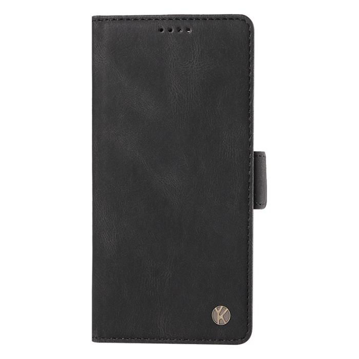 YIKATU - YIKATU Samsung Galaxy A35 5G Skal PU Läder Ställ - Svart