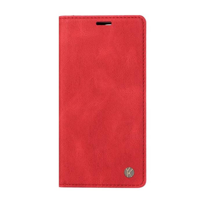 YIKATU - YIKATU Samsung Galaxy S26 / S26 Pro Fodral Äkta Läder - Röd