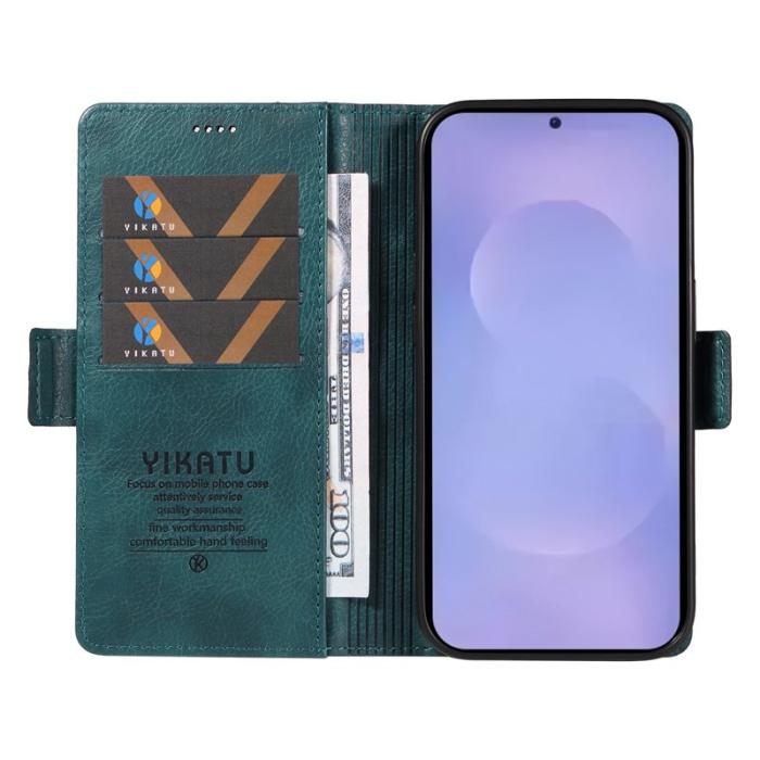 YIKATU - YIKATU Samsung Galaxy S26 / S26 Pro Fodral Konstläder - Blå