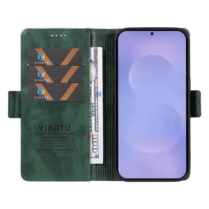 YIKATU - YIKATU Samsung Galaxy S26 / S26 Pro Fodral Konstläder - Grön
