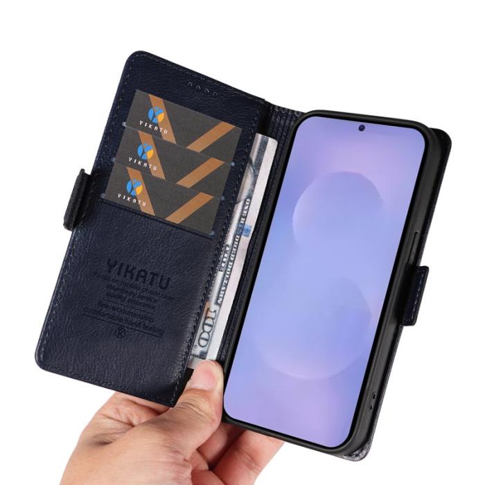 YIKATU - YIKATU Samsung Galaxy S26 / S26 Pro Fodral Konstläder - Marinblå