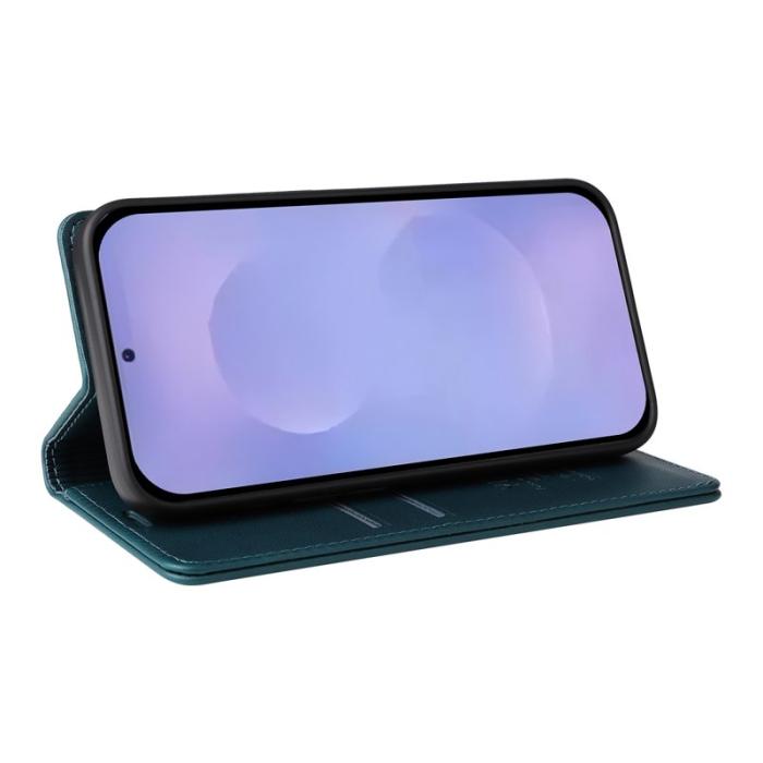 YIKATU - YIKATU Samsung Galaxy S26 Plus Skal Konstläder Magnetisk Stängning - Grön