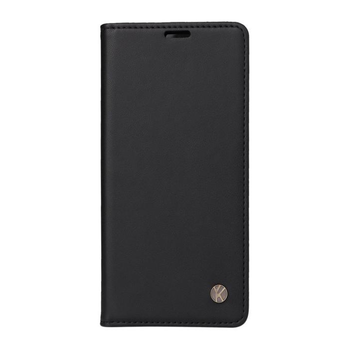 YIKATU - YIKATU Samsung Galaxy S26 Plus Skal Konstläder Magnetisk Stängning - Svart