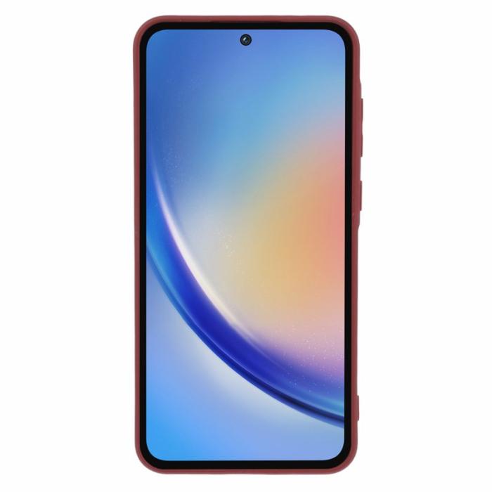 OEM - YX Samsung Galaxy A35 5G Skal TPU Matt Skydd - Vinröd