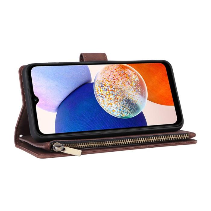 OEM - ZIZO Samsung Galaxy A35 5G Fodral Äkta Läder - Kaffe