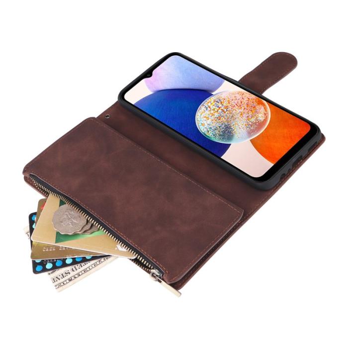 OEM - ZIZO Samsung Galaxy A35 5G Fodral Äkta Läder - Kaffe