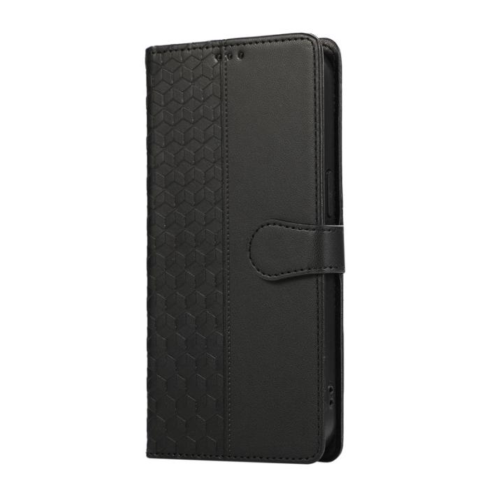 OEM - Plånboksfodral för Samsung Galaxy S26 3D Rhombus Imprint - Svart