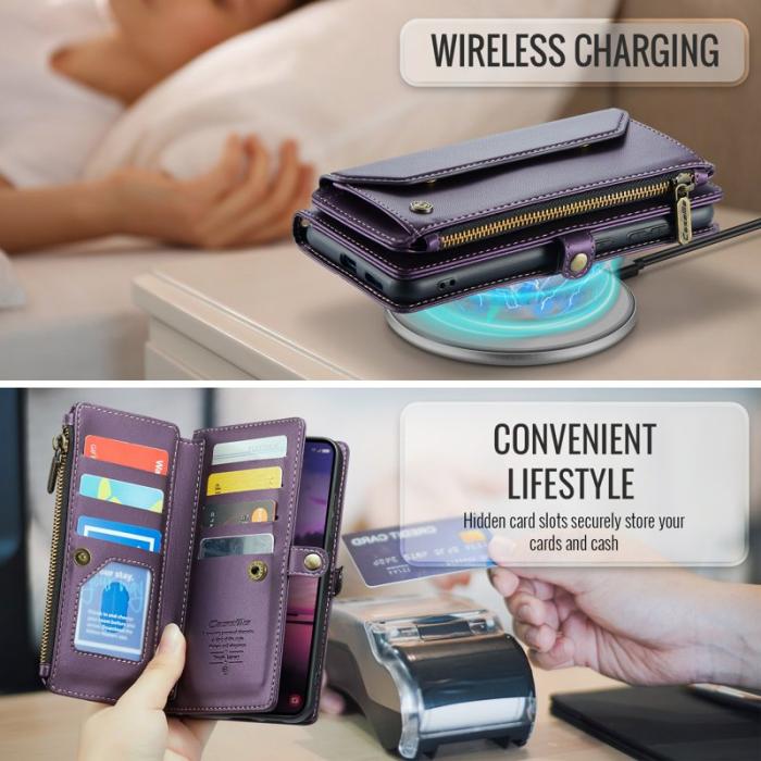 Caseme - CaseMe Mobilfodral för Samsung Galaxy S26 Konstläder 10 kortfack - Lila