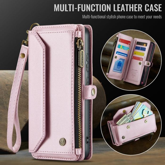 Caseme - CaseMe Mobilfodral för Samsung Galaxy S26 Äkta läder 10 kortfack - Rosa