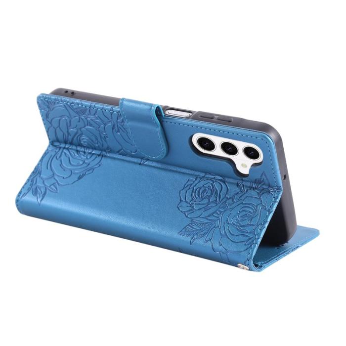 OEM - Plånboksfodral för Samsung Galaxy S26 Konstläder 3 kortfack - Blå