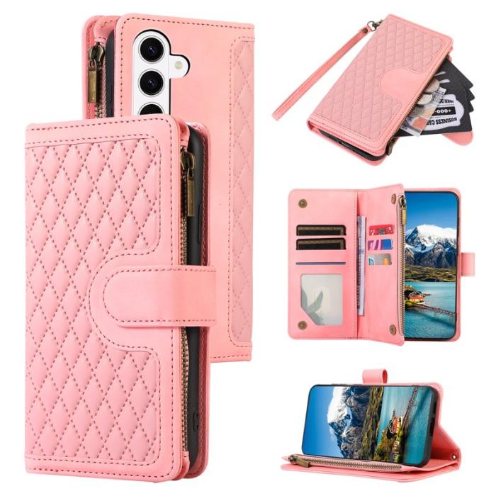 OEM - Mobilfodral för Samsung Galaxy S26 Äkta läder 9 kortfack - Roséguld