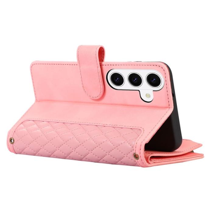 OEM - Mobilfodral för Samsung Galaxy S26 Äkta läder 9 kortfack - Roséguld