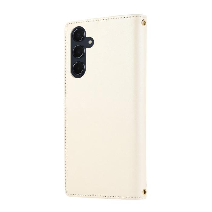OEM - Mobilfodral för Samsung Galaxy S26 Äkta läder Flera kortfack - Beige