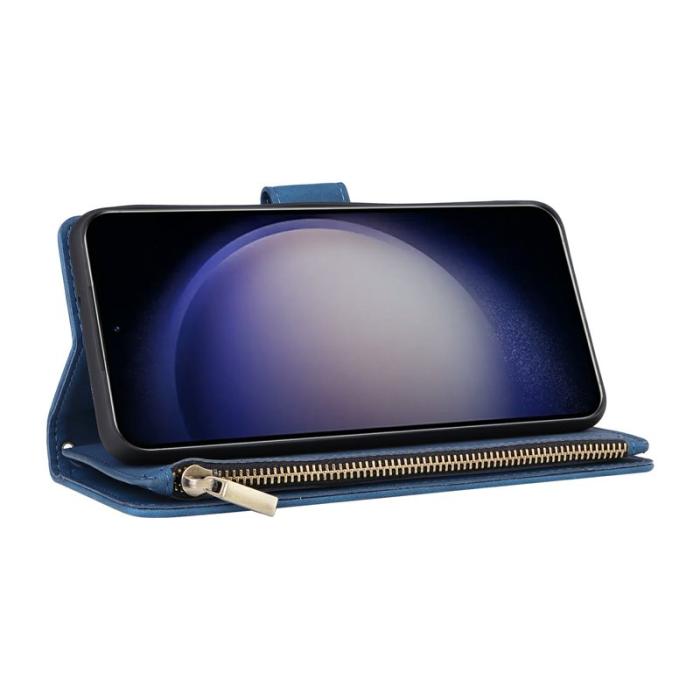 OEM - Plånboksfodral för Samsung Galaxy S26 Konstläder Flera kortfack - Blå
