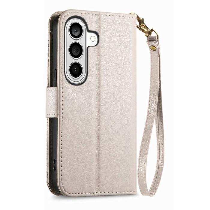 OEM - Mobilfodral för Samsung Galaxy S26 Äkta läder Flera kortfack - Grå