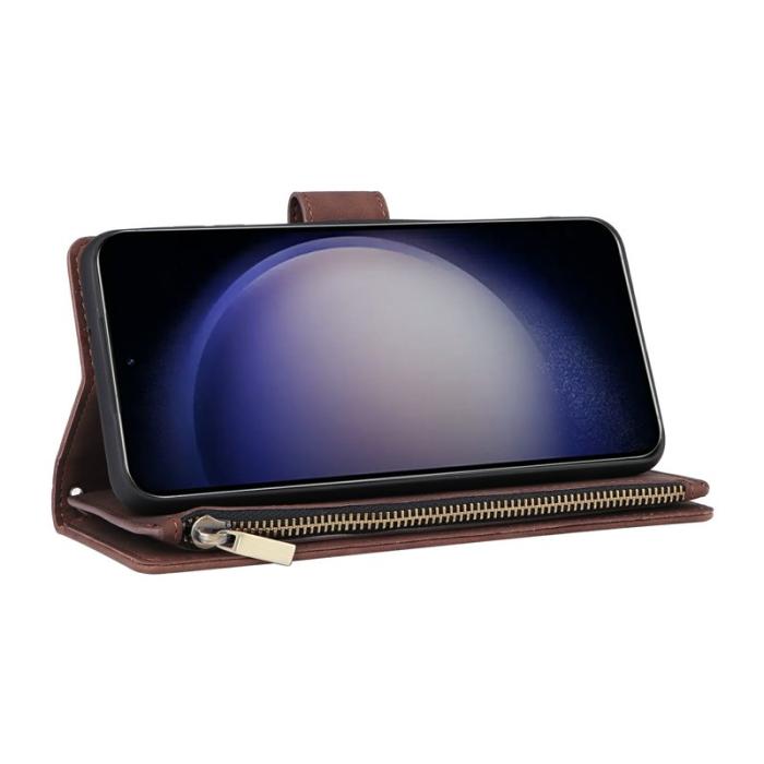 OEM - Plånboksfodral för Samsung Galaxy S26 Konstläder Flera kortfack - Kaffe