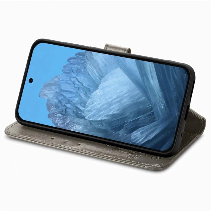 LC.imeeke - LC.IMEEKE Plånboksfodral för Samsung Galaxy S26 Äkta läder - Grå