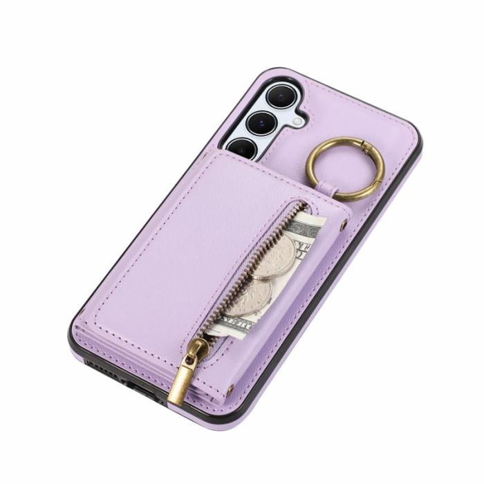 OEM - Plånboksfodral för Samsung Galaxy S26 Äkta läder Kickstand - Lila