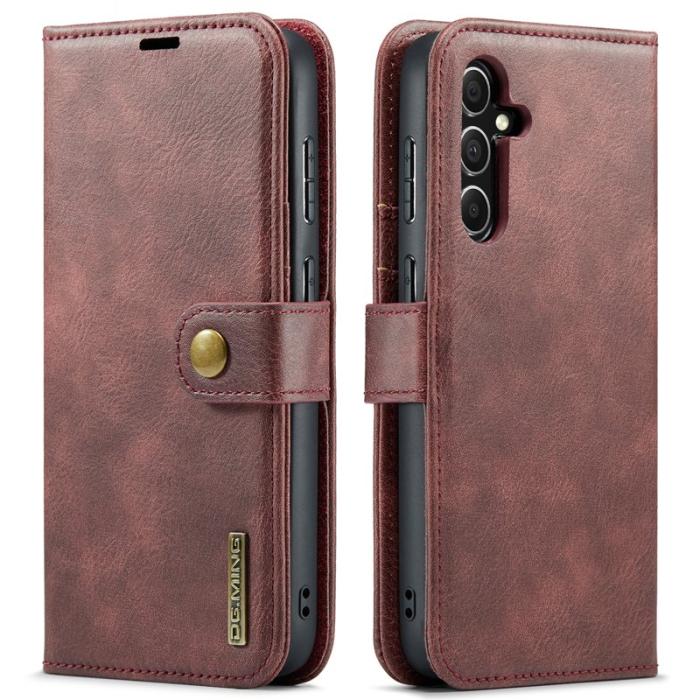 DG.MING - DG.Ming Plånboksfodral för Samsung Galaxy S26 Äkta läder Kickstand - Röd