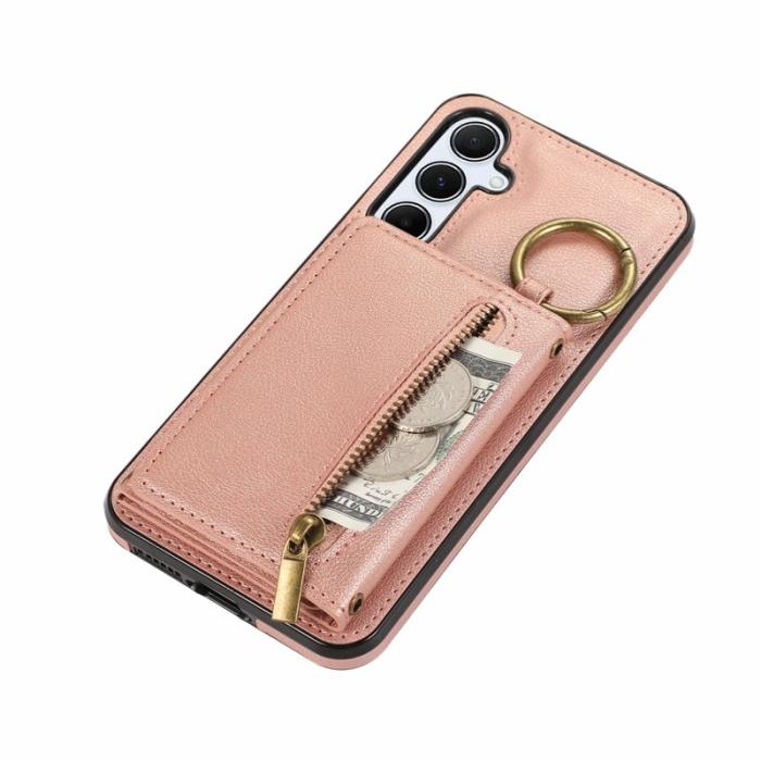 OEM - Plånboksfodral för Samsung Galaxy S26 Äkta läder Kickstand - Rosa