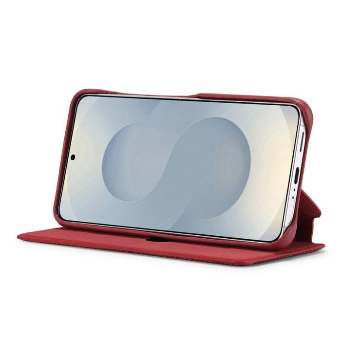 OEM - Mobilfodral för Samsung Galaxy S26 Äkta läder Kortfack - Röd