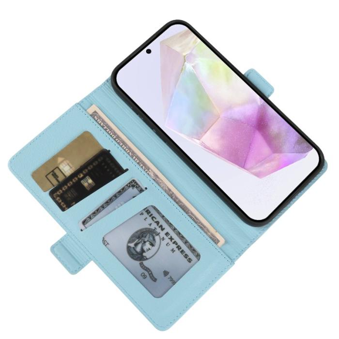 OEM - Plånboksfodral för Samsung Galaxy S26 Äkta läder Magnetisk - Blå