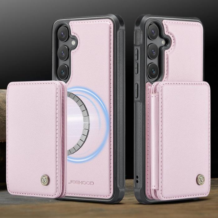 JEEHOOD - JEEHOOD Mobilfodral för Samsung Galaxy S26 Äkta läder Magnetisk - Rosa