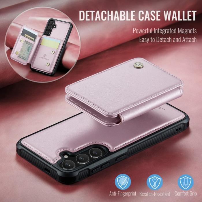 JEEHOOD - JEEHOOD Mobilfodral för Samsung Galaxy S26 Äkta läder Magnetisk - Rosa