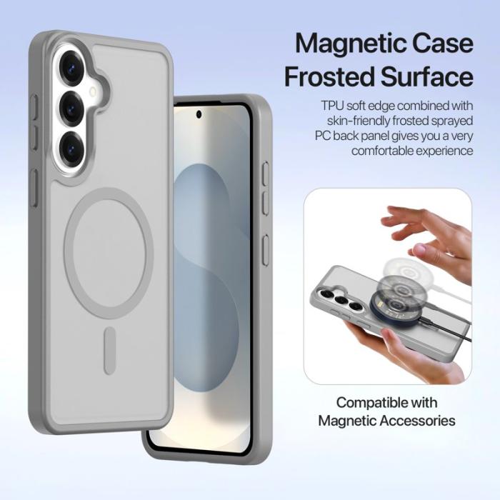 Dux Ducis - Dux Ducis Plånboksfodral för Samsung Galaxy S26 Äkta läder Magnetiskt - Grå