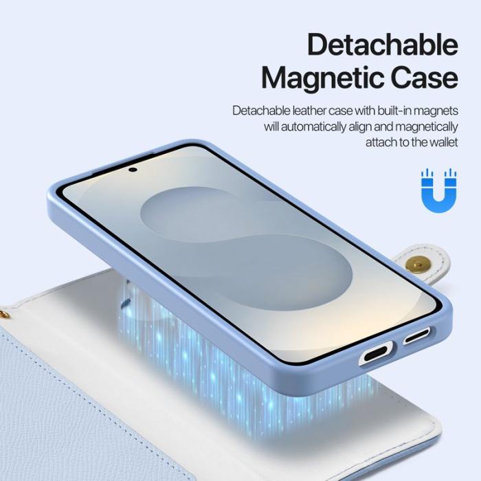 Dux Ducis - Dux Ducis Plånboksfodral för Samsung Galaxy S26 Äkta läder Magnetiskt - Ljusblå