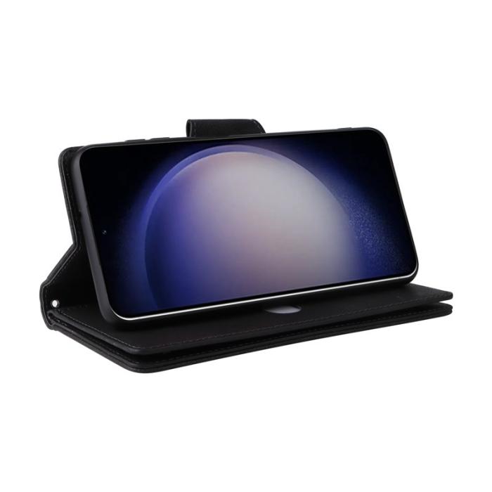 OEM - Plånboksfodral för Samsung Galaxy S26 Konstläder med dragkedja - Svart