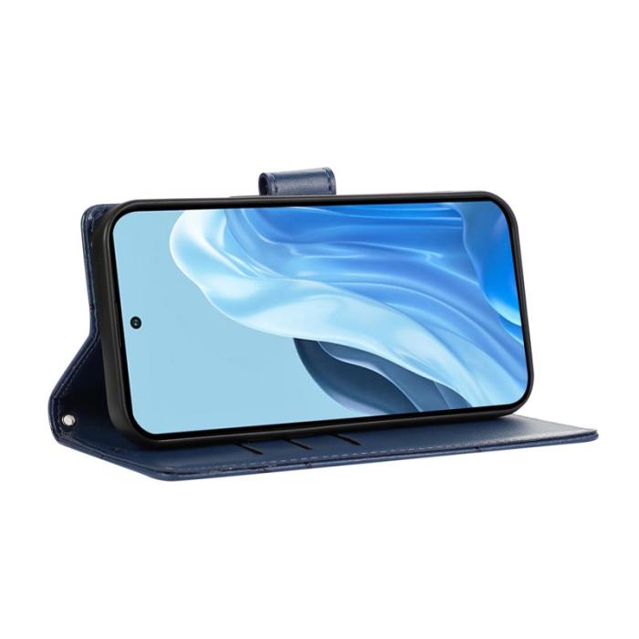 OEM - Plånboksfodral för Samsung Galaxy S26 Konstläder med handledsrem - Blå