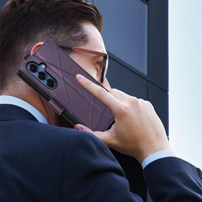 OEM - Plånboksfodral för Samsung Galaxy S26 Konstläder med handledsrem - Lila