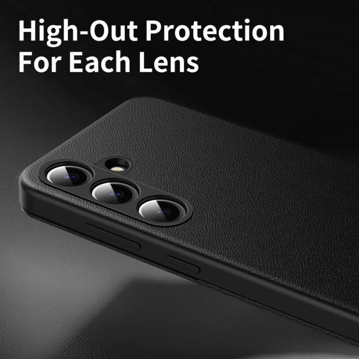 OEM - Mobilfodral för Samsung Galaxy S26 Äkta läder med kortfack - Svart