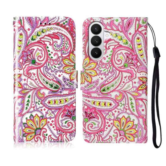 OEM - Plånboksfodral för Samsung Galaxy S26 Konstläder med rem - Datura