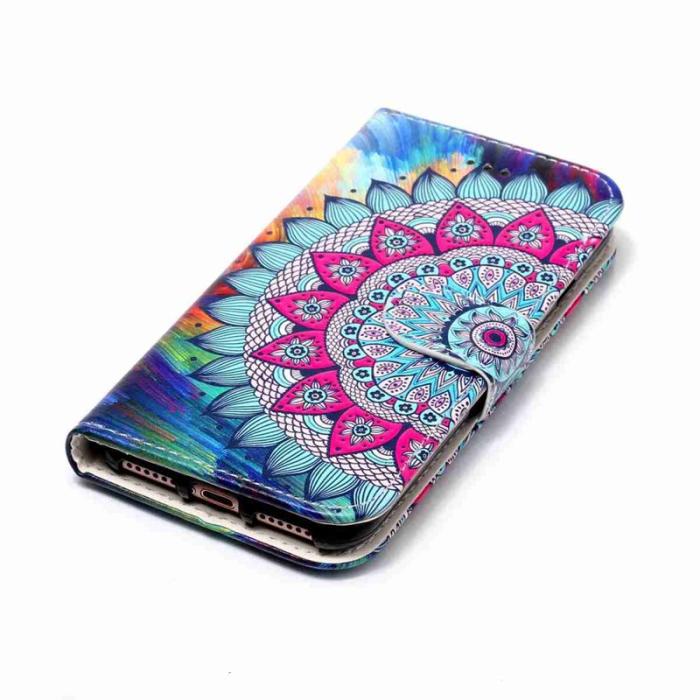 OEM - Plånboksfodral för Samsung Galaxy S26 Konstläder med rem - Mandala Flower