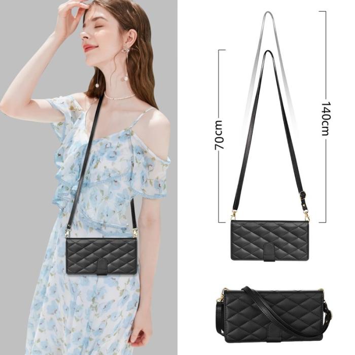 OEM - Plånboksfodral för Samsung Galaxy S26 Äkta läder med rem - Svart