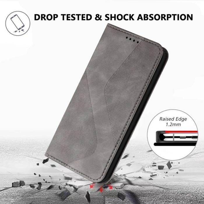 OEM - Plånboksfodral för Samsung Galaxy S26 Äkta läder med ställ - Grå