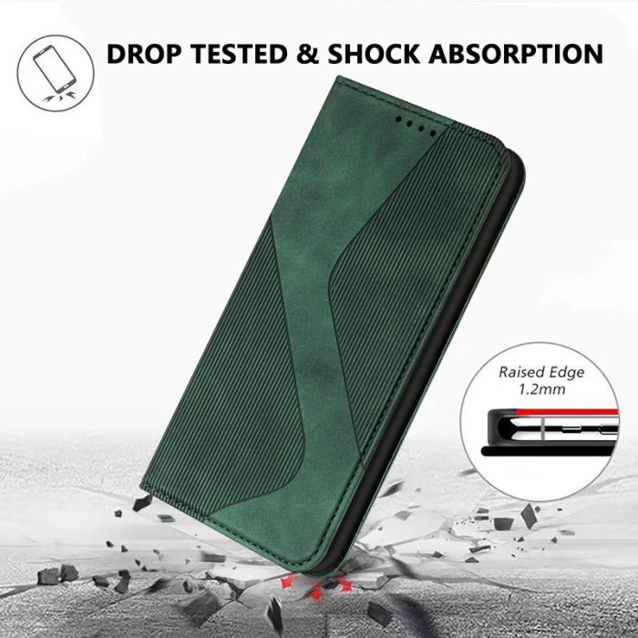 OEM - Plånboksfodral för Samsung Galaxy S26 Äkta läder med ställ - Grön