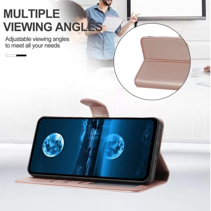 OEM - Plånboksfodral för Samsung Galaxy S26 Konstläder med ställ - Roséguld