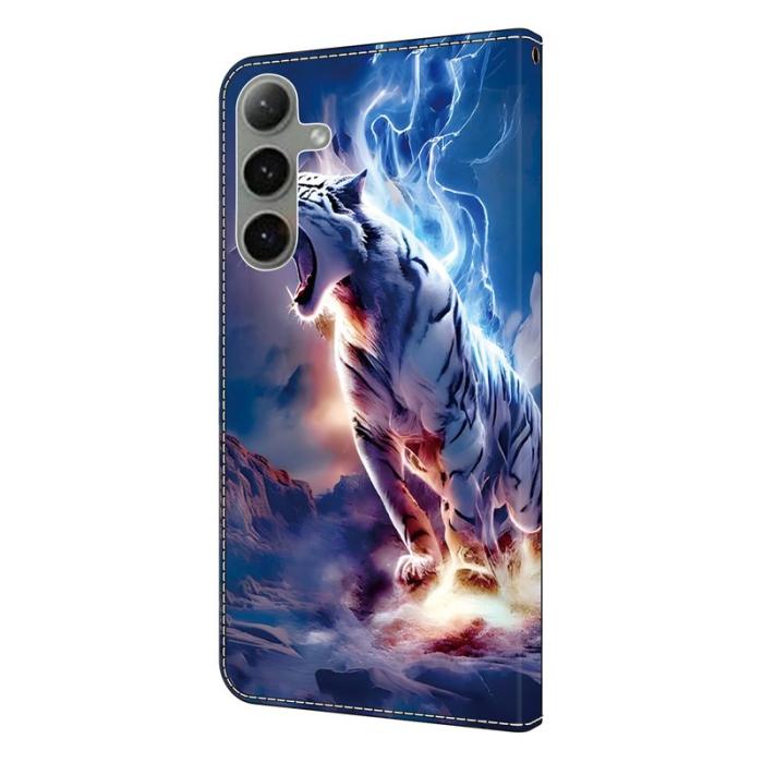 OEM - Plånboksfodral för Samsung Galaxy S26 Äkta läder Mönster - Thunder Tiger