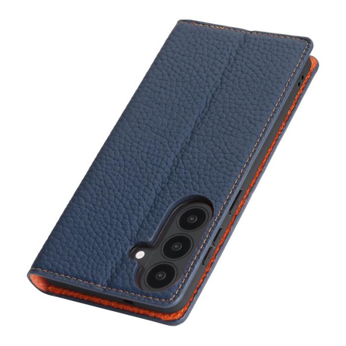 OEM - Plånboksfodral för Samsung Galaxy S26 Äkta läder - Mörkblå