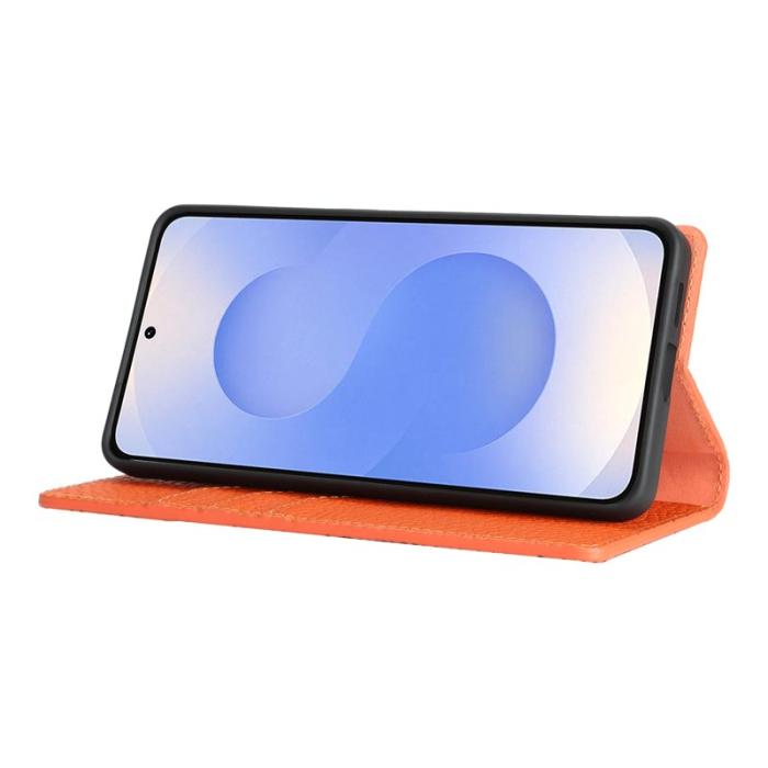 OEM - Plånboksfodral för Samsung Galaxy S26 Äkta läder - Orange