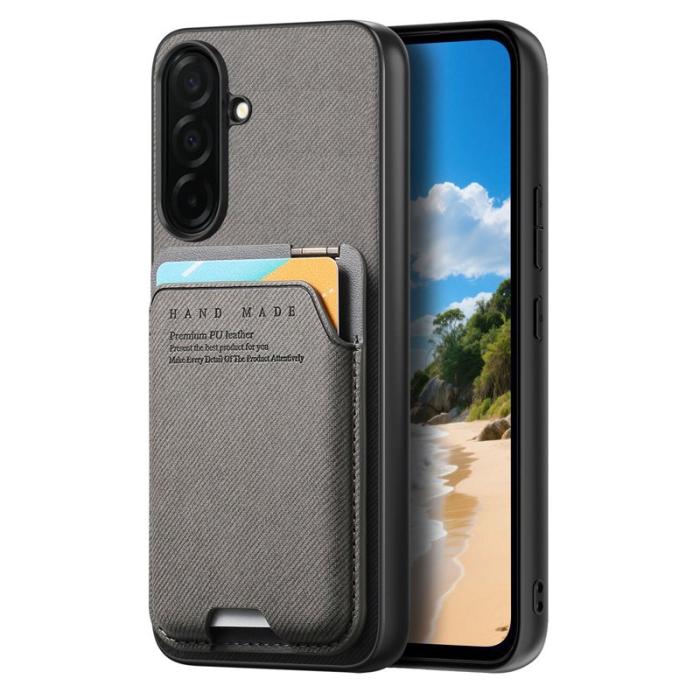 OEM - Mobilfodral för Samsung Galaxy S26 Äkta läder + PC + TPU - Grå