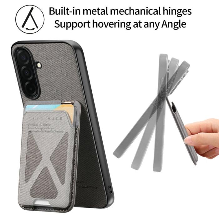 OEM - Mobilfodral för Samsung Galaxy S26 Äkta läder + PC + TPU - Grå