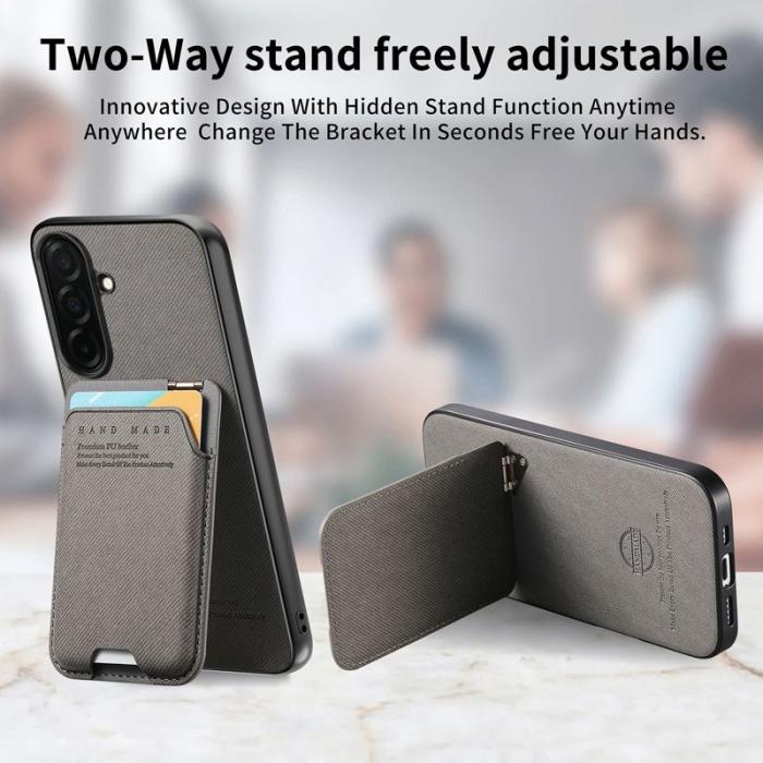 OEM - Mobilfodral för Samsung Galaxy S26 Äkta läder + PC + TPU - Grå