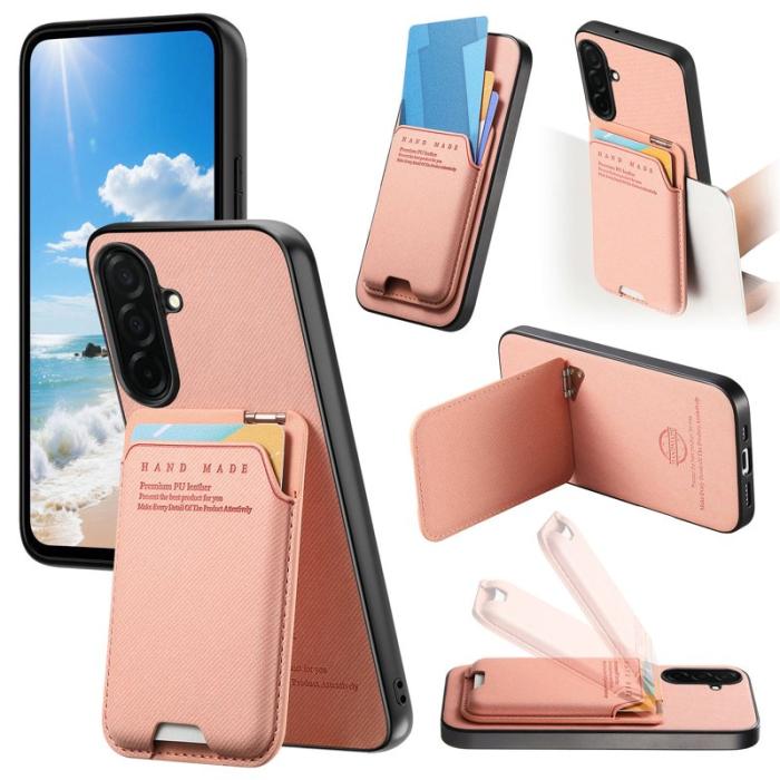 OEM - Mobilfodral för Samsung Galaxy S26 Äkta läder + PC + TPU - Rosa