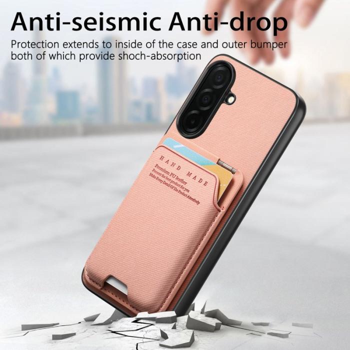 OEM - Mobilfodral för Samsung Galaxy S26 Äkta läder + PC + TPU - Rosa