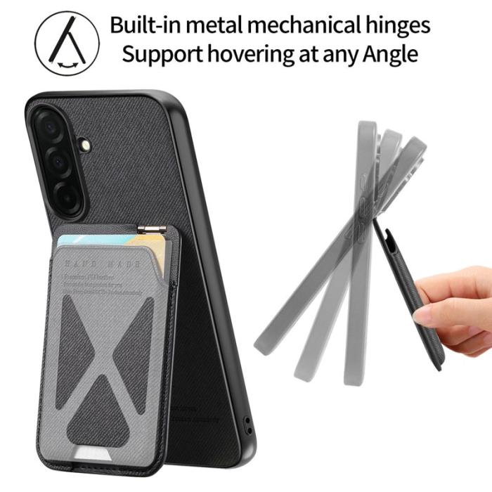 OEM - Mobilfodral för Samsung Galaxy S26 Äkta läder + PC + TPU - Svart